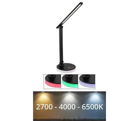 Lampy Globo 58445B - LED RGBW Stmievateľná stolná lampa GERALDO LED/5W/230V + LED/2W 58445B