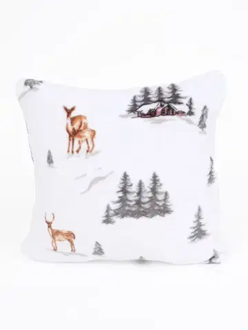 Dekoračné obliečky MKLozkoviny.sk Obliečka na vankúš mikroplyš Exclusive 40 × 40 cm - Zimný les-  -
