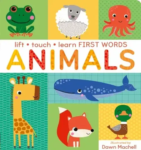 Leporelá, krabičky, puzzle knihy Lift, Touch Learn First Words: Animals - Villetta Craven