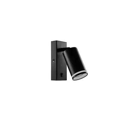 Svietidlá  Nástenné bodové svietidlo 1xGU10/35W/230V čierna BEDROOM LIGHT BLACK