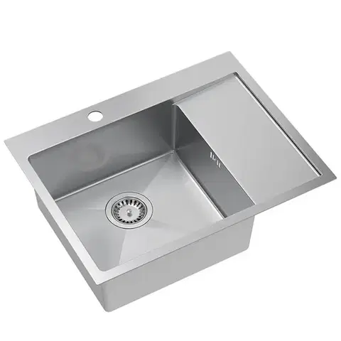 Kuchynské drezy Quadron Quadron - Oceľový drez RUSSEL 116 BRUSH NICKEL Ľavá komora HB7911BS
