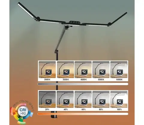 Lampy BRILAGI - LED Stmievateľná flexibilná stolná lampa VARIO LED/24W/230V 3000-6500K čierna 