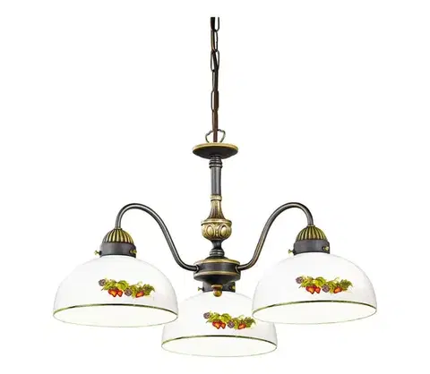 Svietidlá Kolarz 731.83.121 - Luster na reťazi NONNA 3xE27/75W/230V víno/jahody 731.83.121