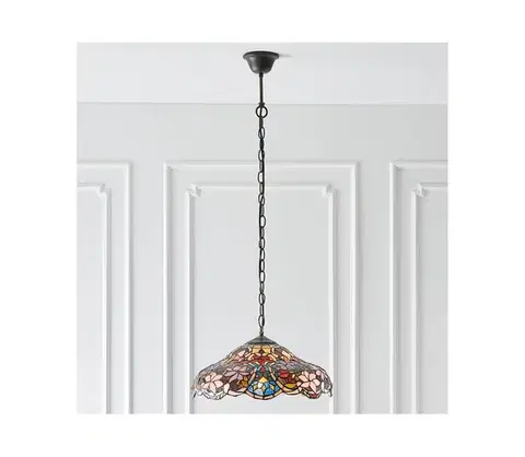 Svietidlá Endon 64325 - Luster na reťazi Tiffany SULLIVAN 1xE27/60W/230V priemer 40 cm 64325