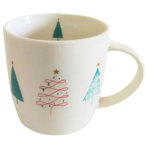 Hrnčeky a šálky Home Elements Porcelánový hrnček s vianočným dizajnom Les 300 ml v darčekovom balení