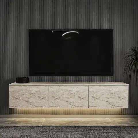 TV stolíky ILUMIN TV stolík s dvierkami, traventine