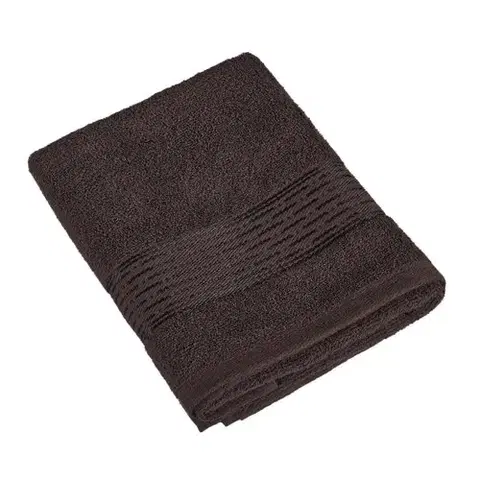 Uteráky Bellatex Froté uterák Kamilka prúžok tmavohnedá, 50 x 100 cm