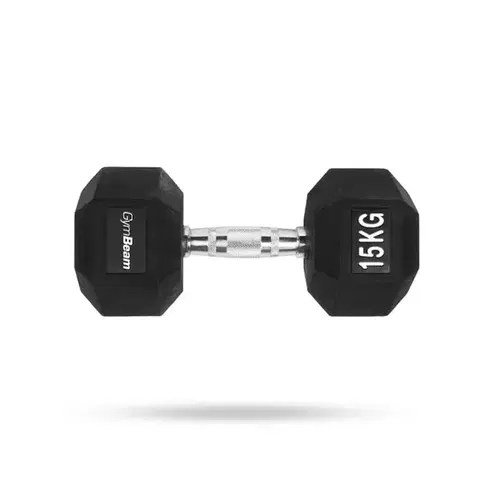 Činky GymBeam Hexagonal Dumbbell  white