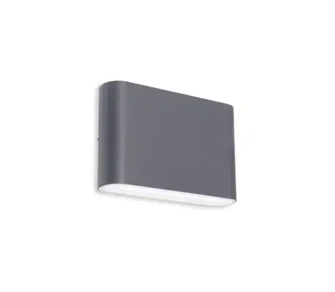 Svietidlá LED2 - LED Vonkajšie nástenné svietidlo FLAT 2xLED/3W/230V IP65 čierna LED2 5234754