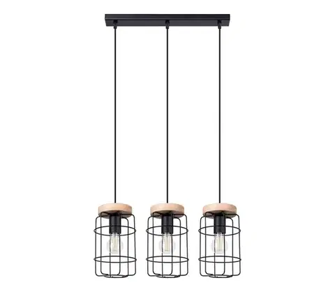 Svietidlá  SL.1264 - Luster na lanku GOTTO 3xE27/15W/230V čierna SL.1264