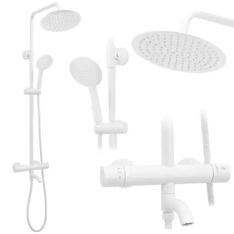 Kúpeľňové batérie REA REA - Sprchový set s batériou 150mm Lungo biela REA-P6608