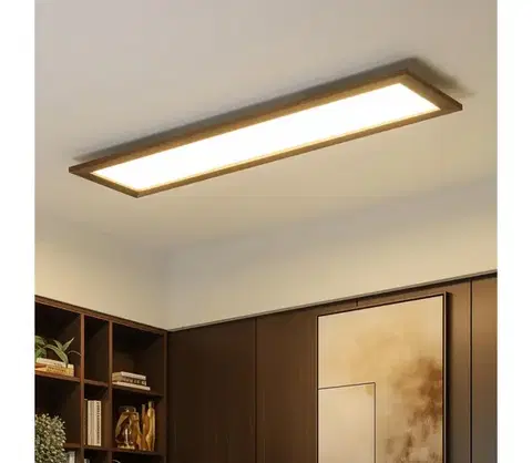 Svietidlá BRILAGI - LED Stropné svietidlo SLIMFRAME WOOD LED/58W/230V 124x34 cm tmavohnedá BG1546+EG99428