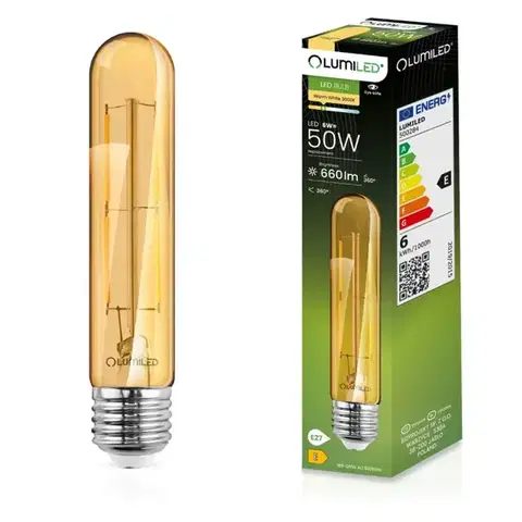 Žiarovky E27 Žiarovka LED T30 filament 6W E27 660LM 2000K A