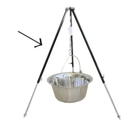 Outdoorové kotlíky Kinekus Trojnožka teleskopická s háčikom, stojan na kotlík, 115cm