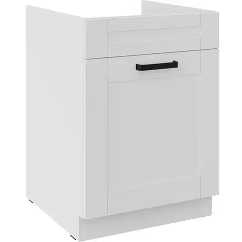 Kuchynské skrinky stojace Kuchynská skrinka Luna biely mat/biely 60ZL 1S BB