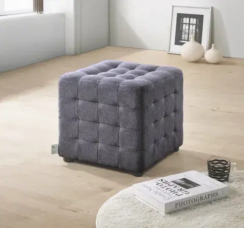 Taburetky do obývačky Taburetka COBIX-tmavošedá