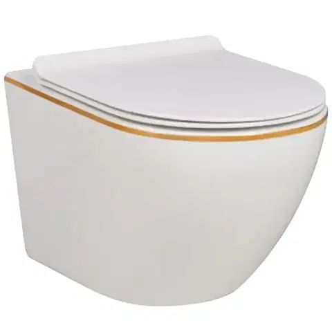 Sanitárna keramika Závesná WC misa Alice II Slim white so sedadlom