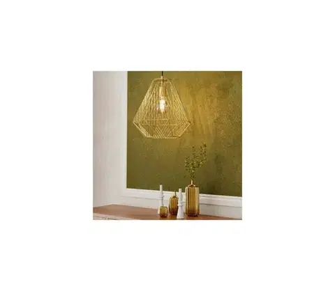 Svietidlá Eglo 43695 - Luster na lanku STYPE 1xE27/40W/230V zlatá 43695