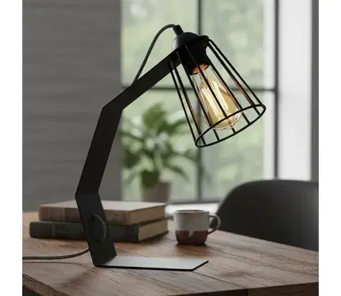 Lampy  Stolová lampa NANDO 1xE27/15W/230V čierna LN-1.320/CZARNY