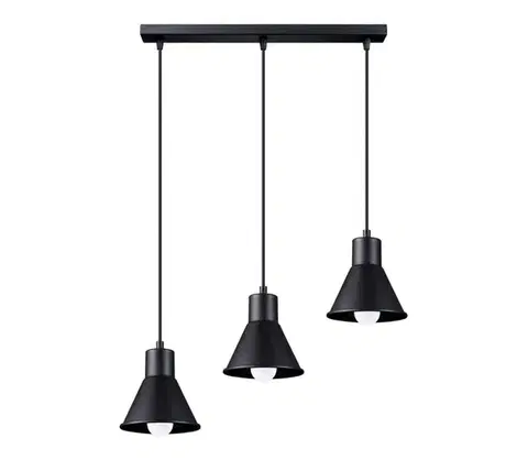 Svietidlá  SL.0986 - Luster na lanku TALEJA 3xE27/60W/230V čierna SL.0986