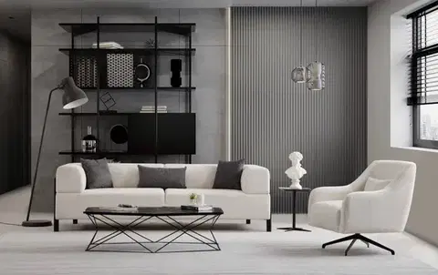 Pohovky a gauče Trojmiestna pohovka Gio 3 Seater - White