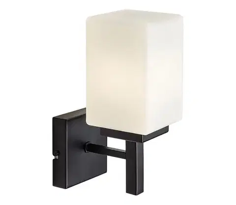 Svietidlá Rabalux 71061 - Kúpeľňové nástenné svietidlo ZENKAI 1xE14/10W/230V IP44 čierna 71061