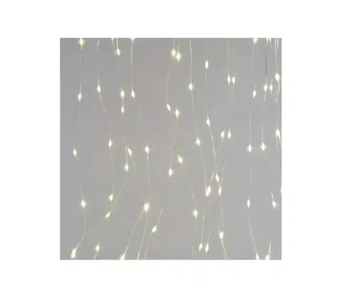 Vianočné osvetlenie  LED vianočná nano reťaz – záclona 2.9x1.5m, vonkajšia aj vnútorná, teplá biela, programy D3EW03