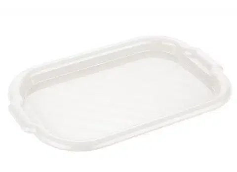 Podnosy a tácky Kinekus Podnos plastový, 40x27,5cm, oválny, biely, "Vassoi", TONTARELLI