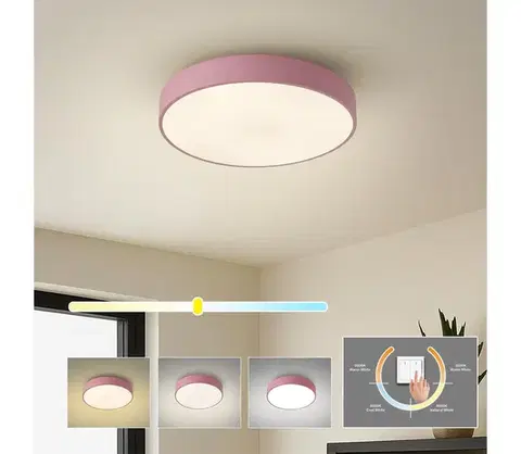 Svietidlá BRILAGI - LED stropné svietidlo POOL LED/36W/230V 3000/4000/6000K 30 cm ružové BRI679