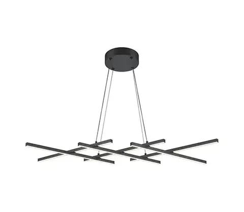 Svietidlá Maytoni MOD244PL-L50BK - LED luster na lanku HALO LED/40W/230V čierny MOD244PL-L50BK