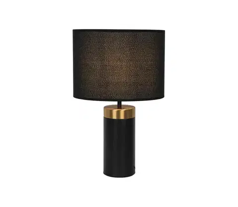 Lampy Viokef Lighting Stolná lampa LUCIANO 1xE27/40W/230V čierna/zlatá 4279000