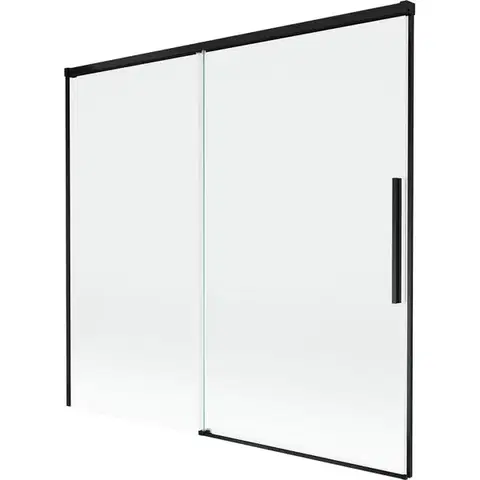 Sprchové dvere MEXEN/S - Rox vaňová zástena 2-krídlová posuvná 170 x 150, transparent, čierna 8C9-170-001-70-00