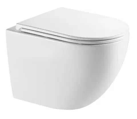 Záchody OLSEN SPA - Závesné WC ARCO RIMLESS sa SLIM sedadlom Soft-close OLKLT046E