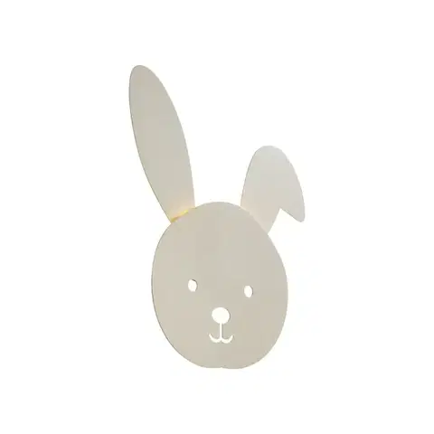 Nástenné osvetlenie Detské nástenné svietidlo béžové vrátane LED 3-stupňové stmievateľné - Benny the Bunny