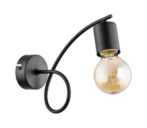 Svietidlá  Nástenné svietidlo TANGO 1xE27/15W/230V čierna 23170