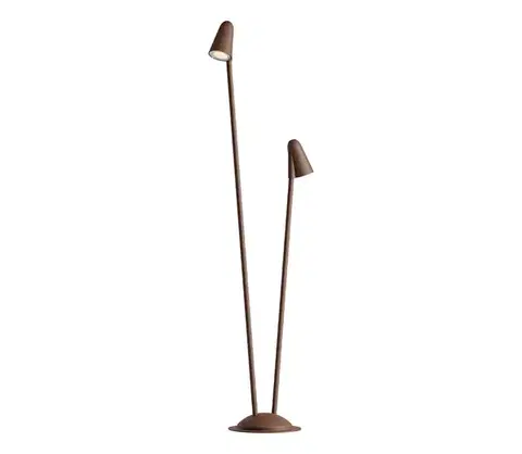LED osvetlenie Redo 90712 - LED vonkajšia lampa NIVALIS 2xLED/6,9W/230V 110 cm IP65 hnedá 90712