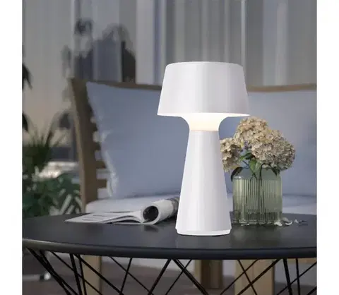 Lampy Eglo 75795-LED Stolová/vonkajšia nabíjateľná lampa SCORRANO LED/3W/230V 2000mAh IP44 biela 75795