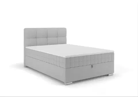 Postele Elvisia Manželská posteľ ALPINA Boxspring | 140 x 200 cm Farba: Sivá / Vinci 07