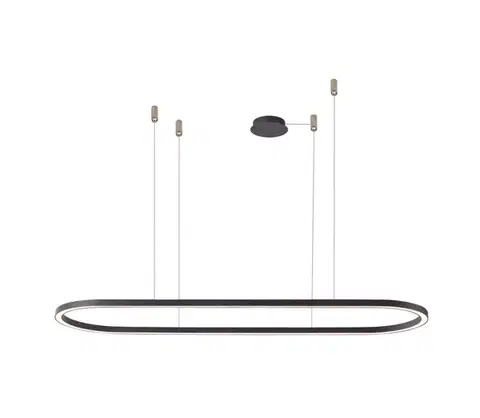 Svietidlá Azzardo  - LED Stmievateľný luster na lanku ELENA LED/50W/230V 120 cm čierna 