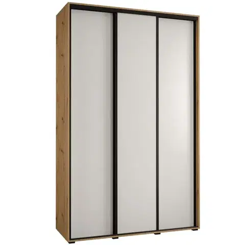 Šatníkové skrine Skriňa 45 Canaris 1 150 artisan/biela/čierna