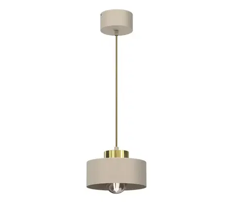 Svietidlá  Luster na lanku MARTI 1xE27/15W/230V béžová/zlatá 9930