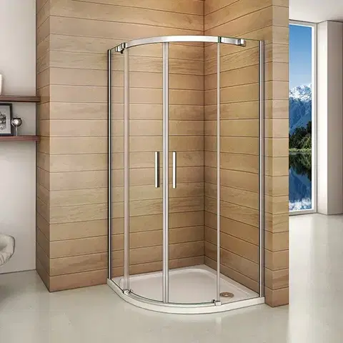 Sprchovacie kúty H K - Štvrťkruhový sprchovací kút HARMONY S4 90 cm s dvojdielnymi posuvnými dverami SE-HARMONYS490