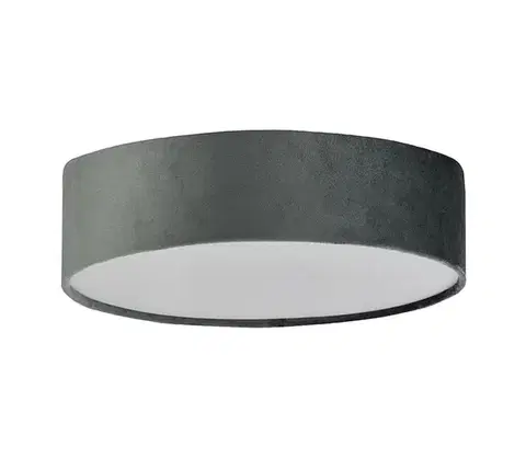 Svietidlá Searchlight 23298-2GY - Stropné svietidlo DRUM PLEAT 2xE27/15W/230V šedá 23298-2GY