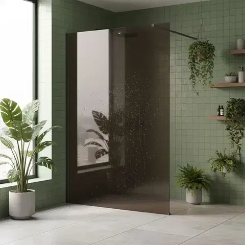 Sprchové dvere REA/S - Sprchová zástena Flexi Brown / Titan 140 KPL-K99488