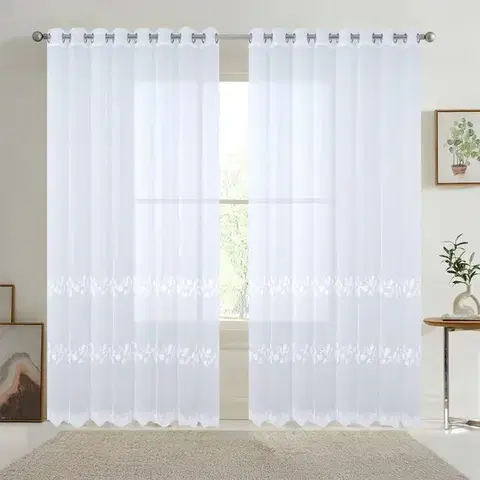 Záclony do obývačky Záclona na priechodkách OKTAWIA 2503 300x250 biela