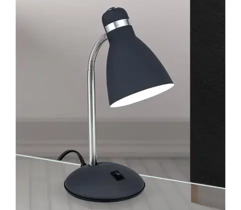 Lampy Orion - Stolná lampa SCHOOL 1xE27/40W/230V čierna/matný chróm LA 4-1187 schwarz