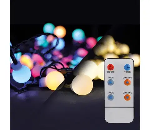 LED osvetlenie BRILAGI - LED RGBW Vianočná vonkajšia reťaz 200xLED/8 funkcií 25m IP44 + DO 1V09-RGB-OEM1