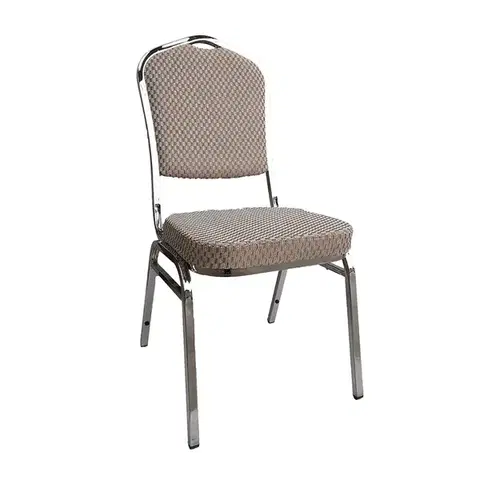 Konferenčné stoličky KONDELA Zina 3 New konferenčná stolička béžová / vzor / chróm