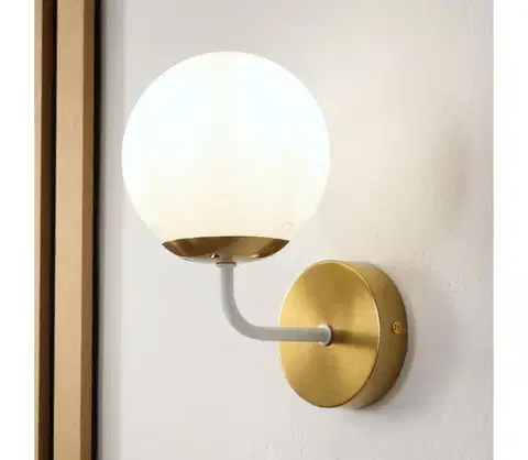 Svietidlá BRILAGI - Nástenná lampa MALIVA 1xE14/15W/230V zlatá/biela KM-1.220/BIAŁY/ZŁOTY