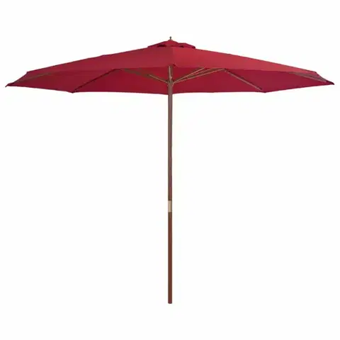 Slnečníky Slnečník Ø 350 cm látka / drevo Dekorhome